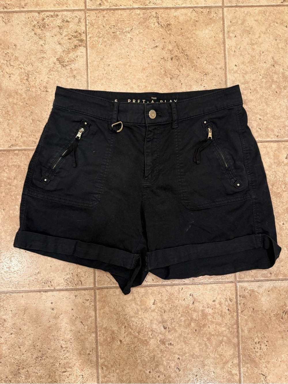 Black Cuffed Women’s Shorts